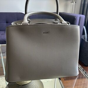 DKNY saffiano small satchel - Dove grey